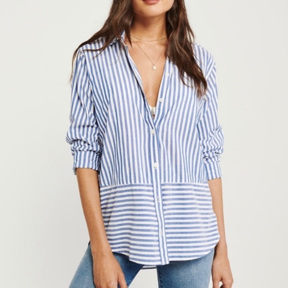 NWT Abercrombie and Fitch Boyfriend Blouse